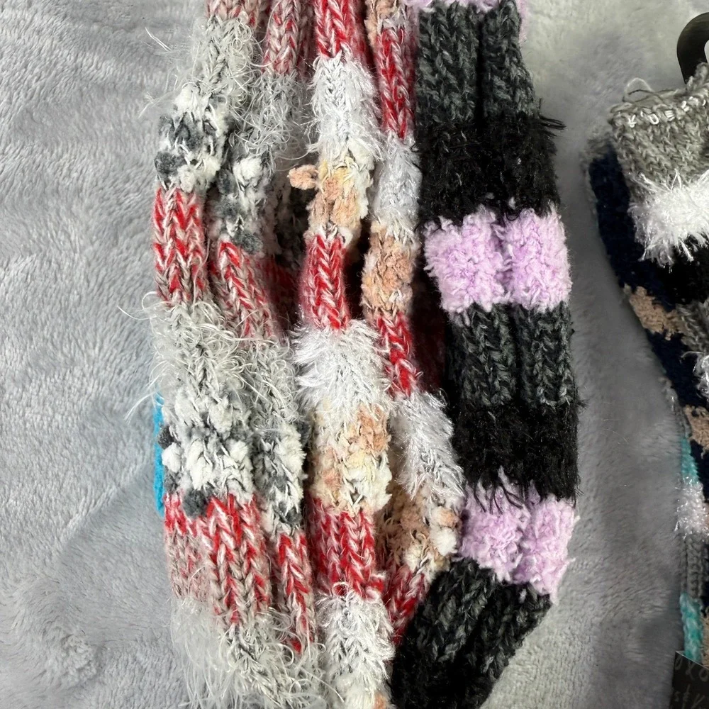 XOXO Womens Fuzzy Socks 6 Pairs 2 Packs Soft Cozy Striped Multi Color Size 4-10